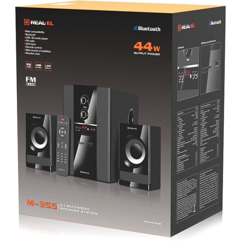 Акустика REAL-EL M-355 Black (EL121300015)
