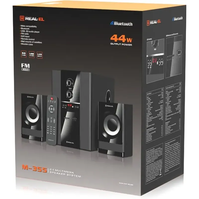 Акустика REAL-EL M-355 Black (EL121300015)