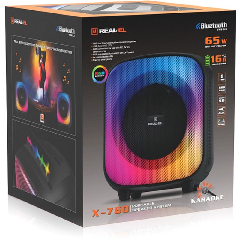 Акустика REAL-EL X-760 Black (EL121600029)