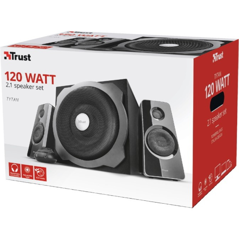Trust Tytan 2.1 Subwoofer Speaker Set Black (19019)