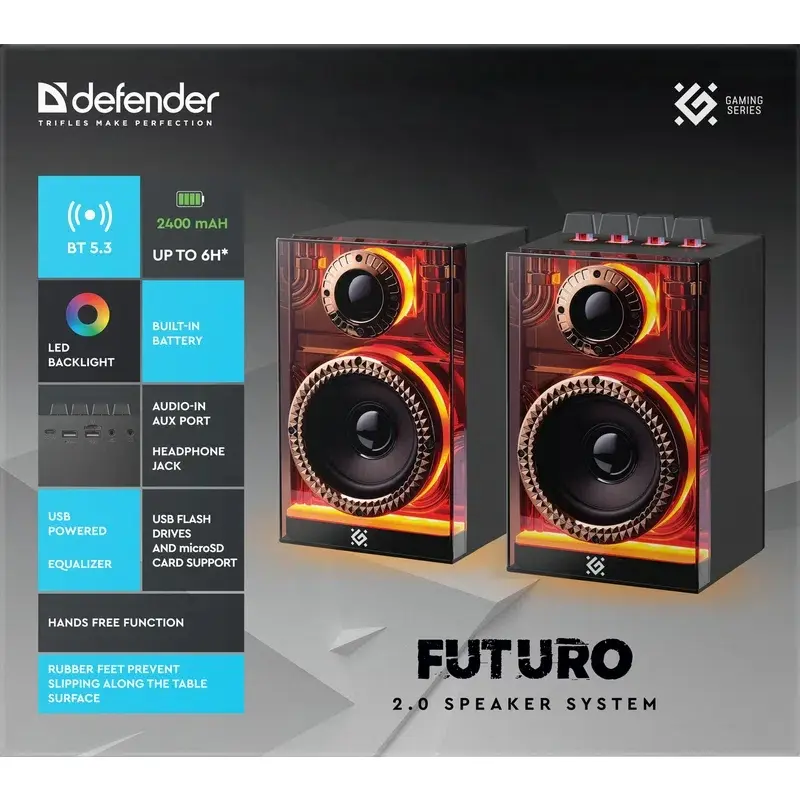 Акустика Defender Futuro Black (65087)