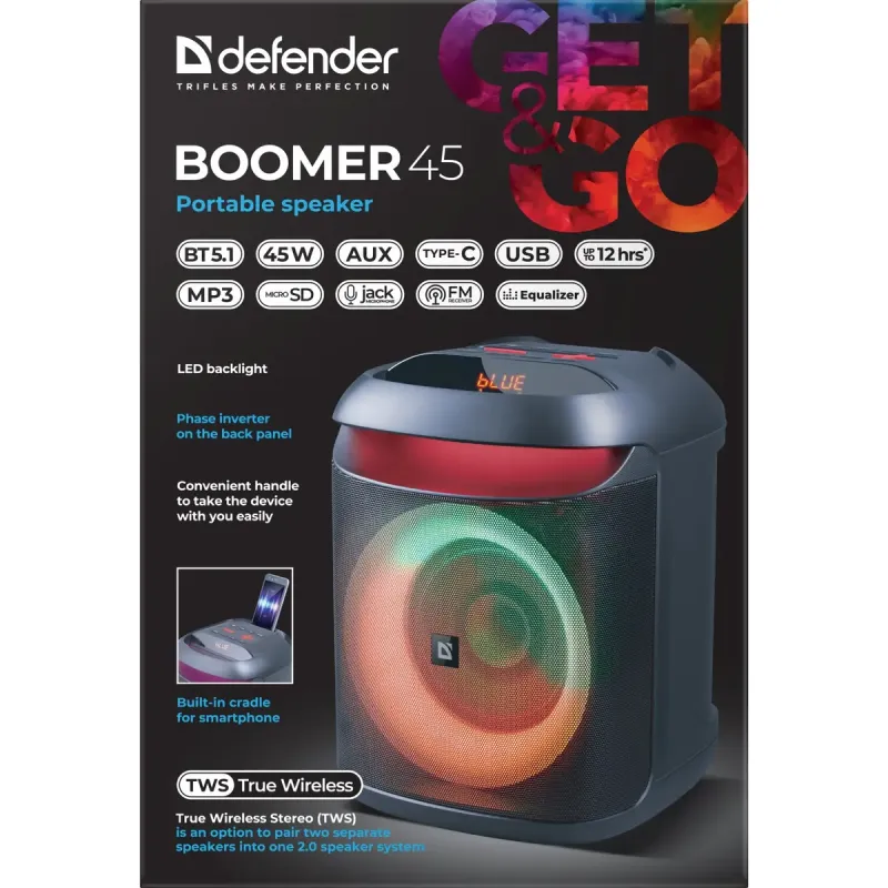 Акустика Defender Boomer 45 Black (65245)