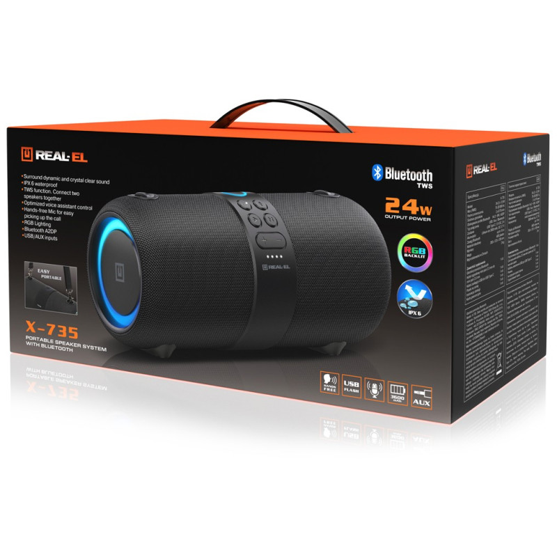 REAL-EL X-735 Black