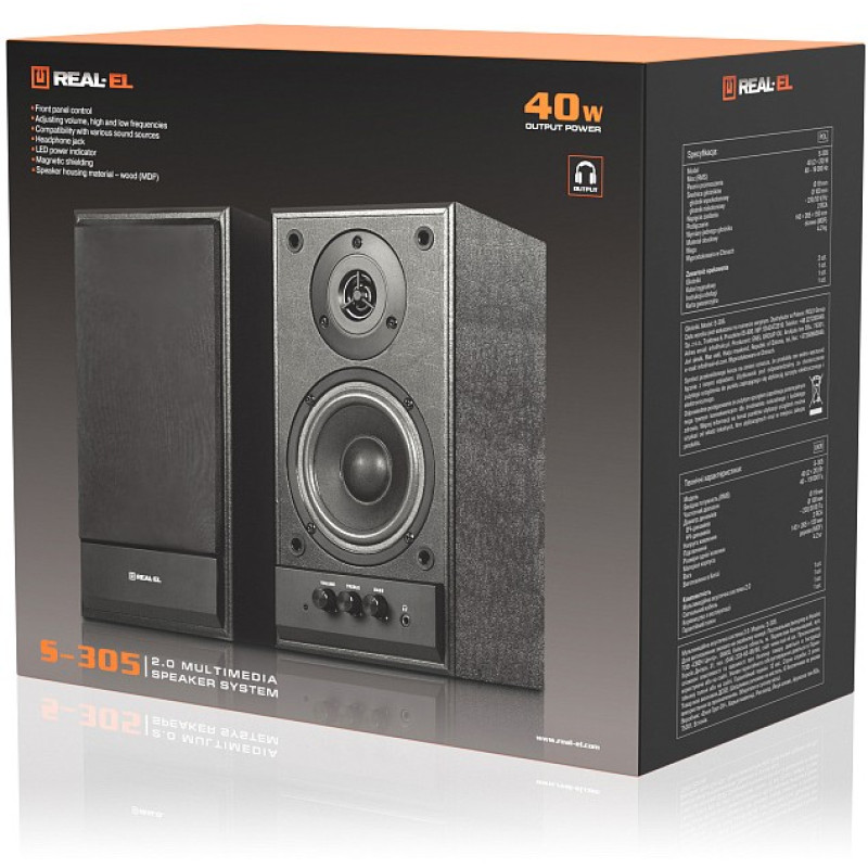 REAL-EL S-305 Black (EL121200012)