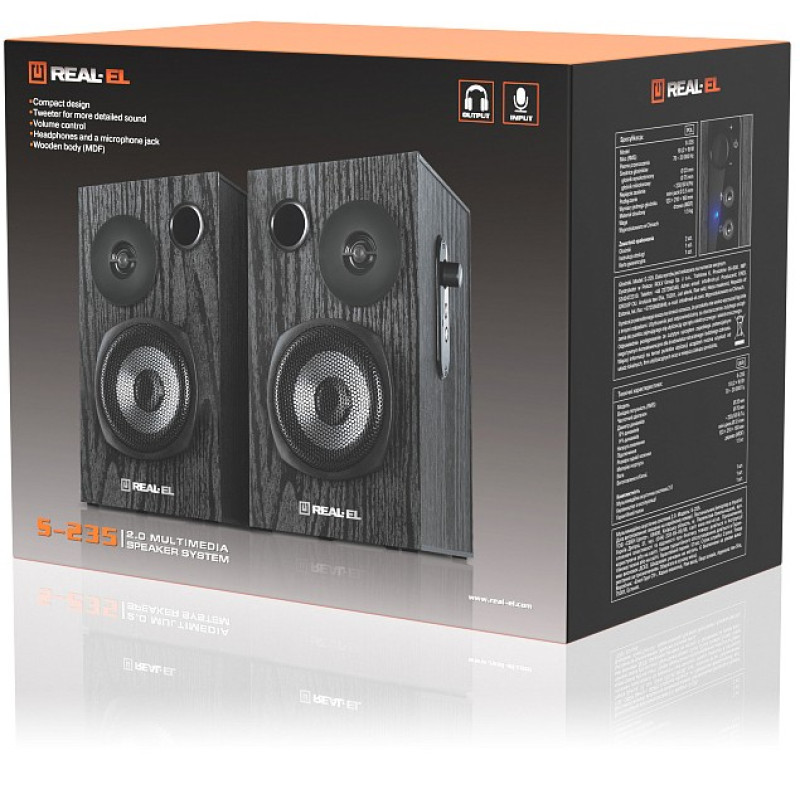 Акустика REAL-EL S-235 Black (EL121200010)