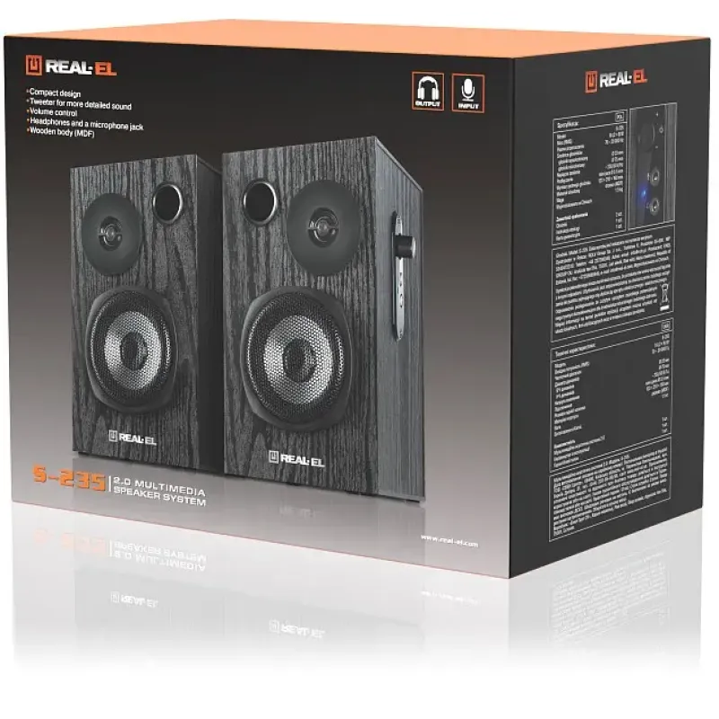 Акустика REAL-EL S-235 Black (EL121200010)