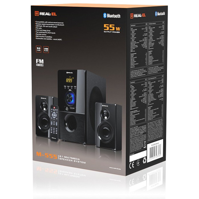 Акустика REAL-EL M-555 Black (EL121300013)