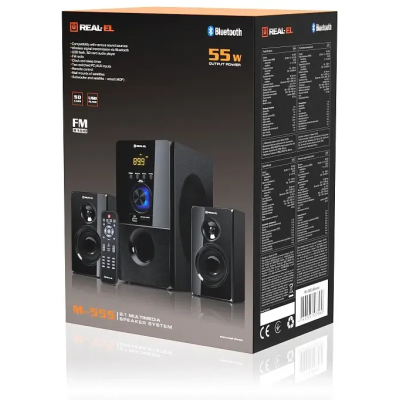 Акустика REAL-EL M-555 Black (EL121300013)