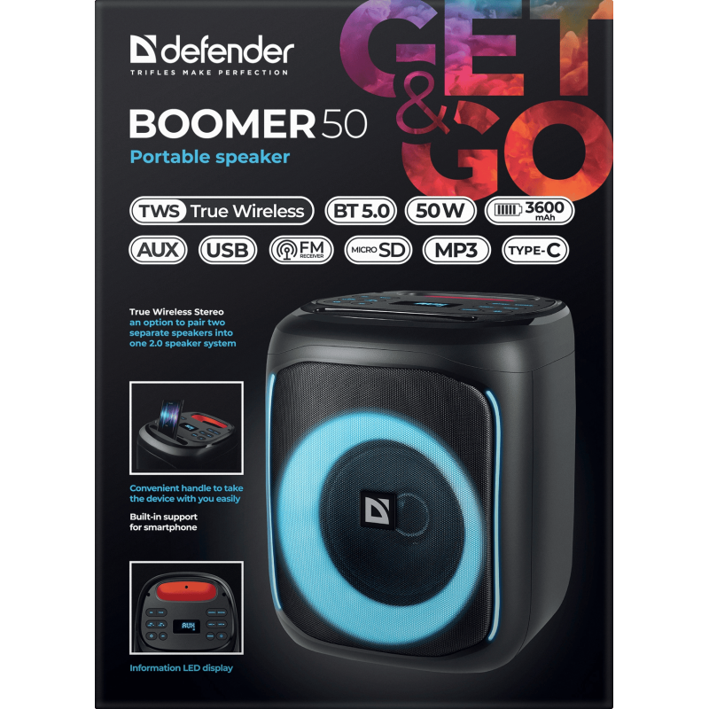 Акустика Defender Boomer 50 Black (65450)