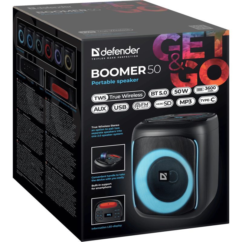 Акустика Defender Boomer 50 Black (65450)