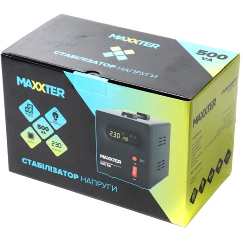 Стабілізатор напруги Maxxter MX-AVR-S500-01