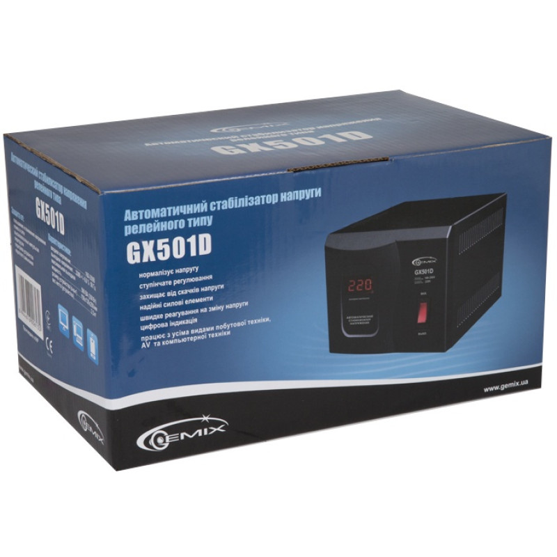 Стабилизатор напряжения Gemix GX-501D