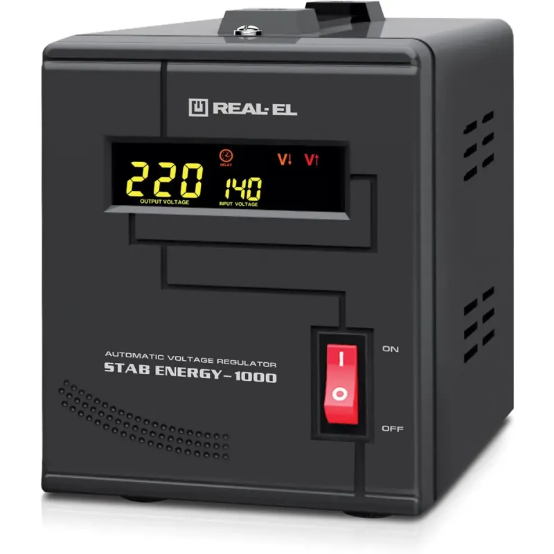 Стабилизатор напряжения REAL-EL Stab Energy-1000 Black (EL122400012)