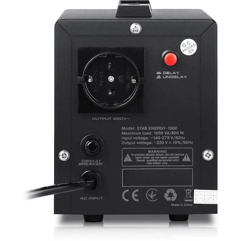 Стабилизатор напряжения REAL-EL Stab Energy-1000 Black (EL122400012)