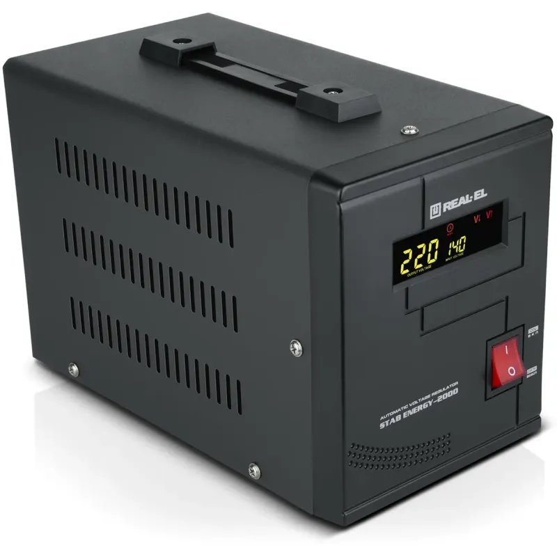 Стабілізатор напруги REAL-EL Stab Energy-2000 Black (EL122400013)