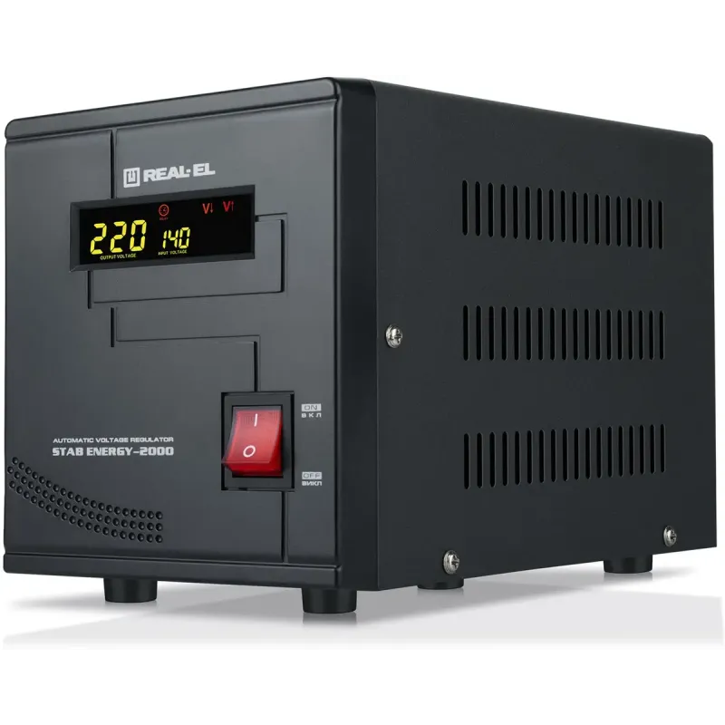 Стабілізатор напруги REAL-EL Stab Energy-2000 Black (EL122400013)