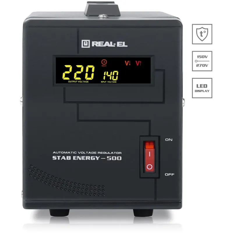 Стабилизатор напряжения REAL-EL STAB Energy-500 (4743304104833)