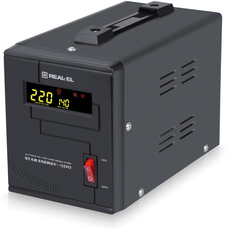 Стабілізатор напруги REAL-EL STAB Energy-500 (4743304104833)