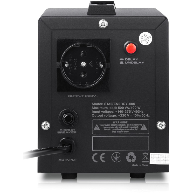 Стабілізатор напруги REAL-EL STAB Energy-500 (4743304104833)