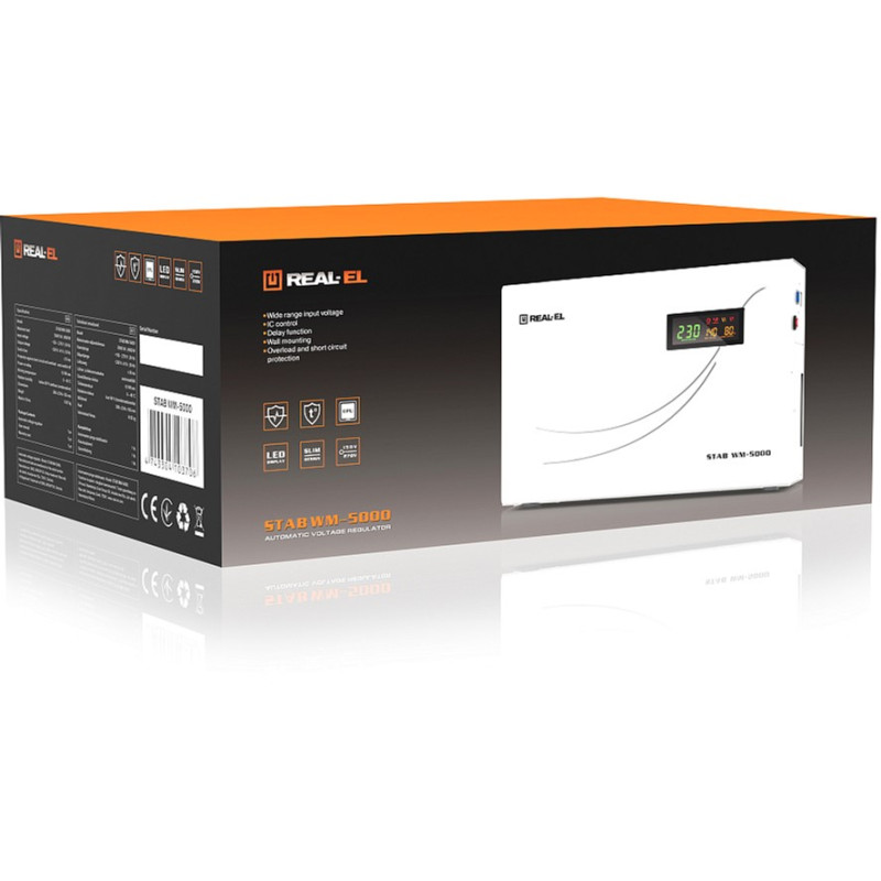 Стабилизатор напряжения REAL-EL STAB WM-5000 (EL122400014)