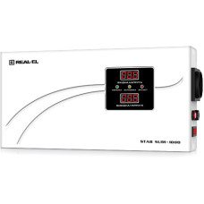 Стабілізатор напруги REAL-EL STAB SLIM-1000 White (EL122400007)