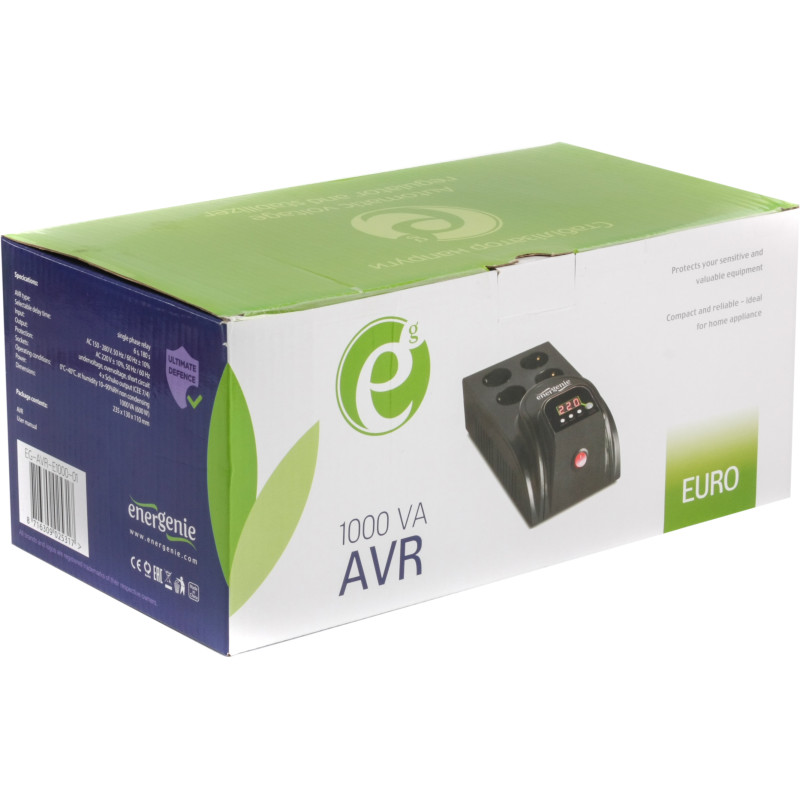 Стабілізатор напруги EnerGenie EG-AVR-E1000-01