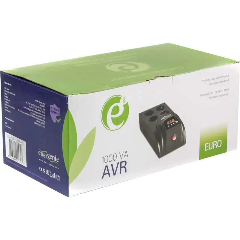 Стабілізатор напруги EnerGenie EG-AVR-E1000-01