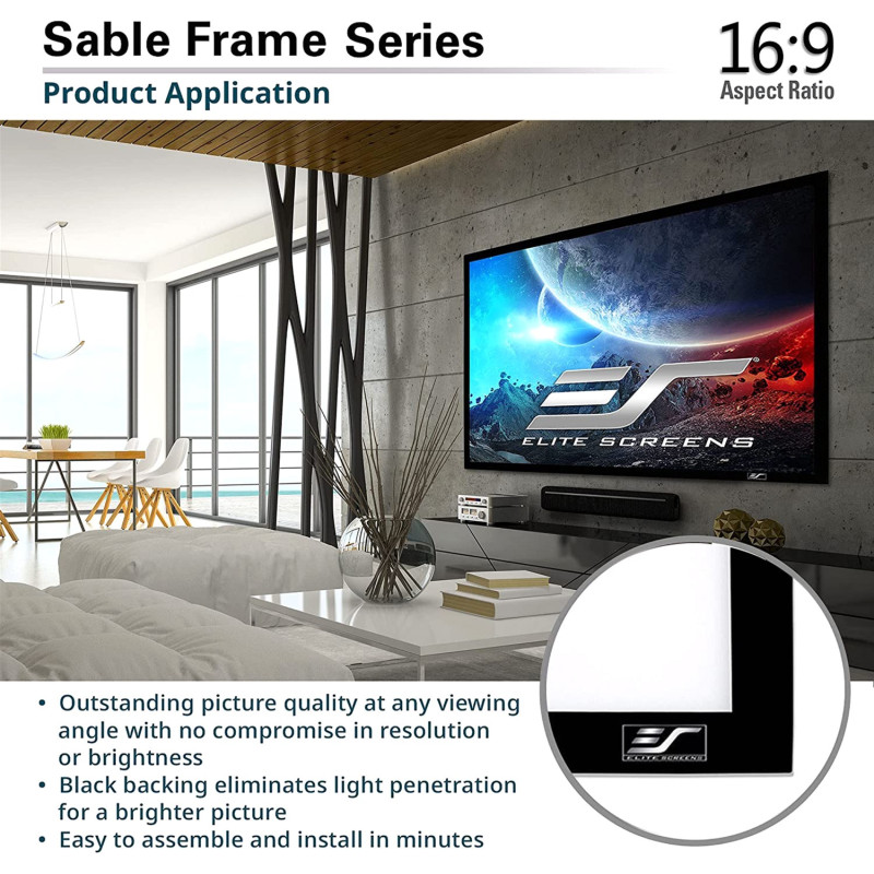 Екран для проектора ELITE SCREENS ER150WH1
