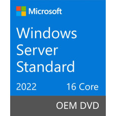 Программное обеспечение Microsoft Windows Server Standard 2022 64Bit English 1pk OEM DVD 16 Core (P73-08328)