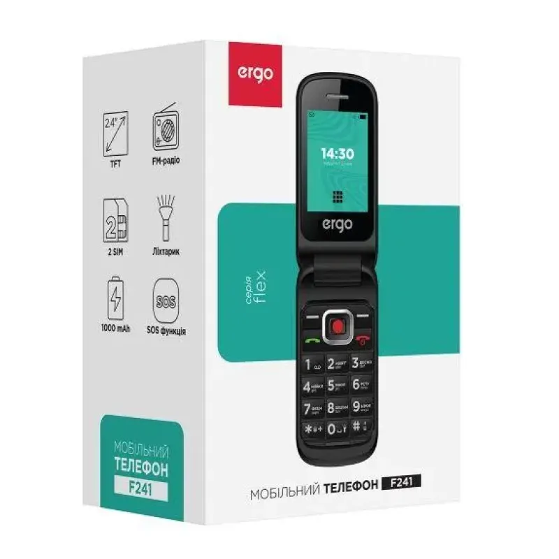 Мобильный телефон ERGO F241 Black
