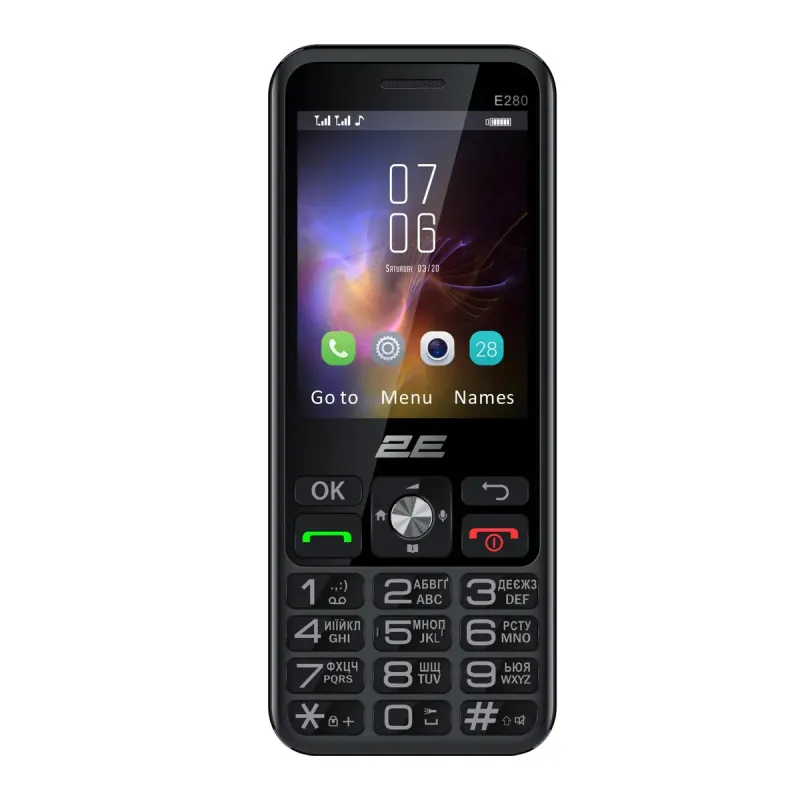 Мобільний телефон 2E E280 2025 Dual Sim Black (694743656220)