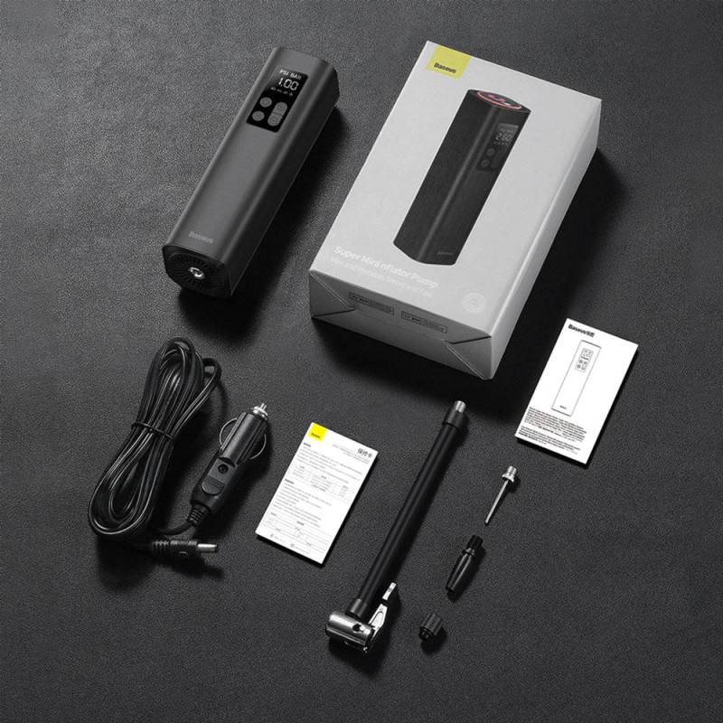 Автокомпрессор Baseus Super Mini Inflator Pump CRCQ000001