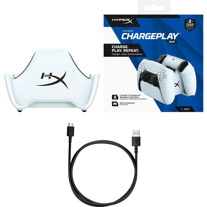 Аксесуар для ігрової приставки HyperX ChargePlay Duo White (51P68AA)
