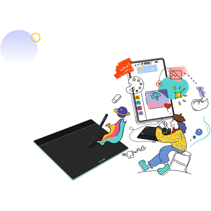 Графічний планшет XP-Pen  Deco Fun S_BK