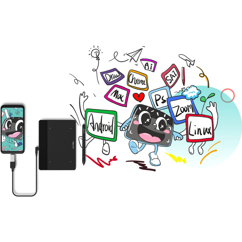 Графічний планшет XP-Pen  Deco Fun S_BK