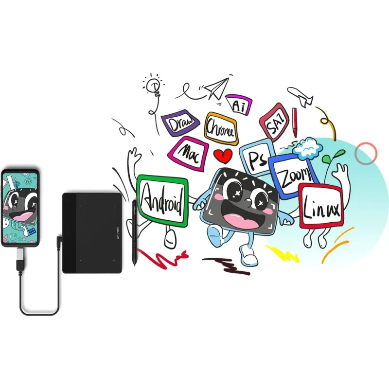 Графический планшет XP-Pen  Deco Fun S_BK