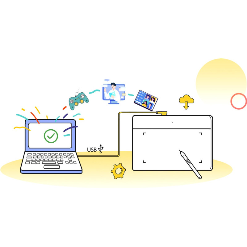 Графічний планшет XP-Pen  Deco Fun S_BK