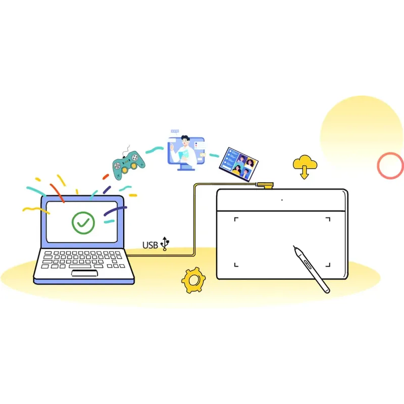 Графический планшет XP-Pen  Deco Fun S_BK
