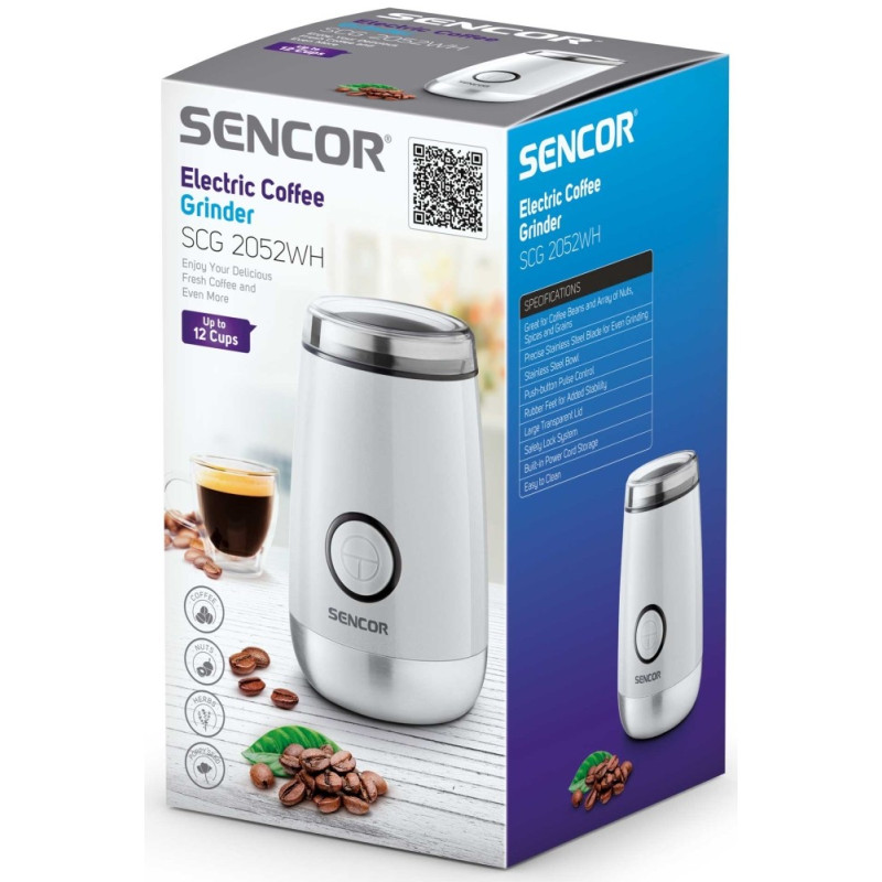 Кофемолка SENCOR SCG 2052WH
