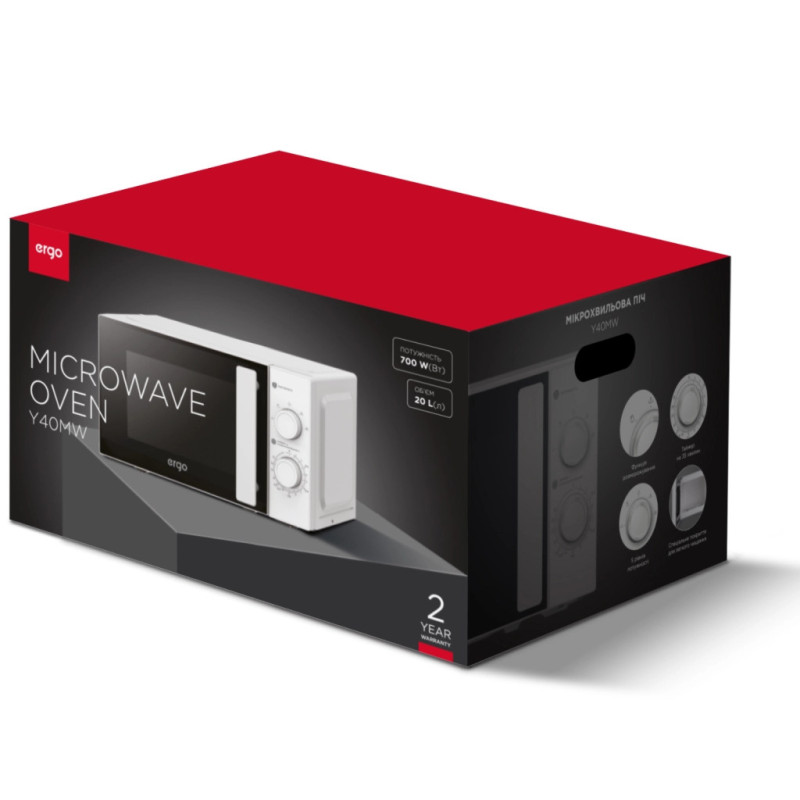 Мікрохвильова піч ERGO Y40MW
