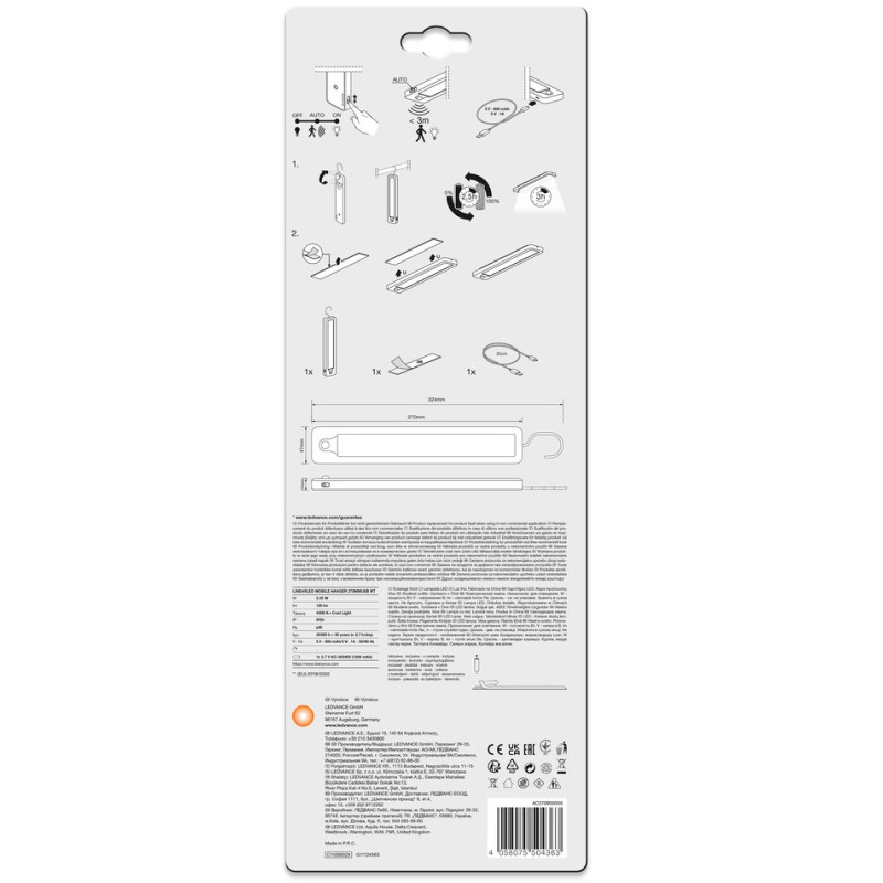 Фонарь LEDVANCE Linear LED Mobile Hanger 2,35W 4000K (4058075504363)