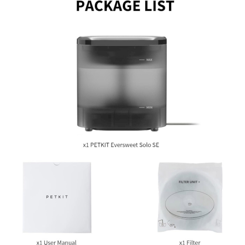 Petkit Eversweet Solo SE Smart Pet Drinking Fountain Dark Gray P4103S