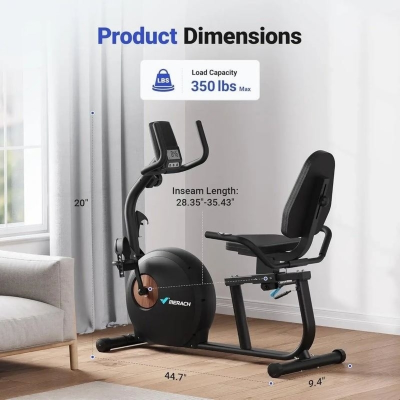 Велотренажер MERACH MR-S23B1-EU Recumbent bike