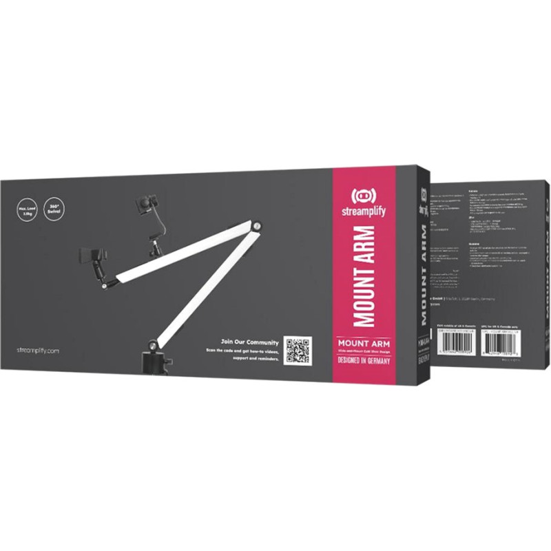 Аксесуар для мікрофону Streamplify MOUNT ARM (SPOM-MA1MCL1.21) White