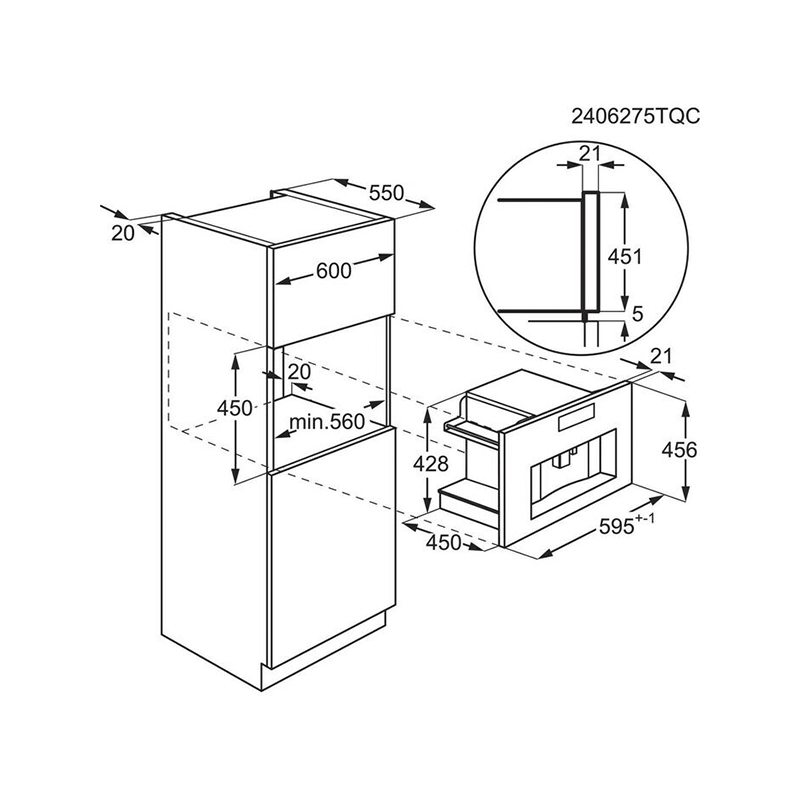 Кофемашина встроенная AEG NKC8N7T