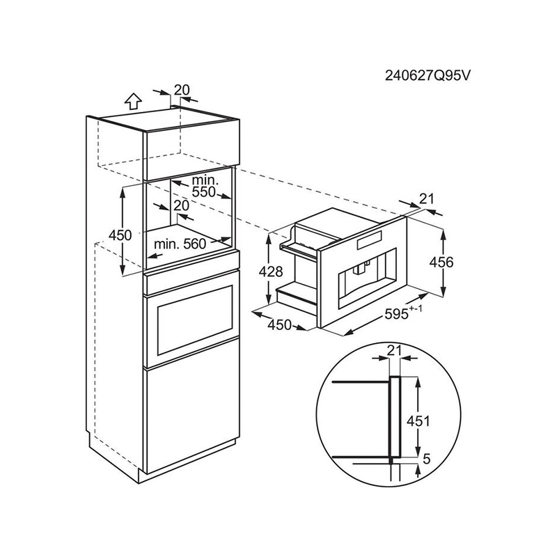 Кофемашина встроенная AEG NKC8N7T