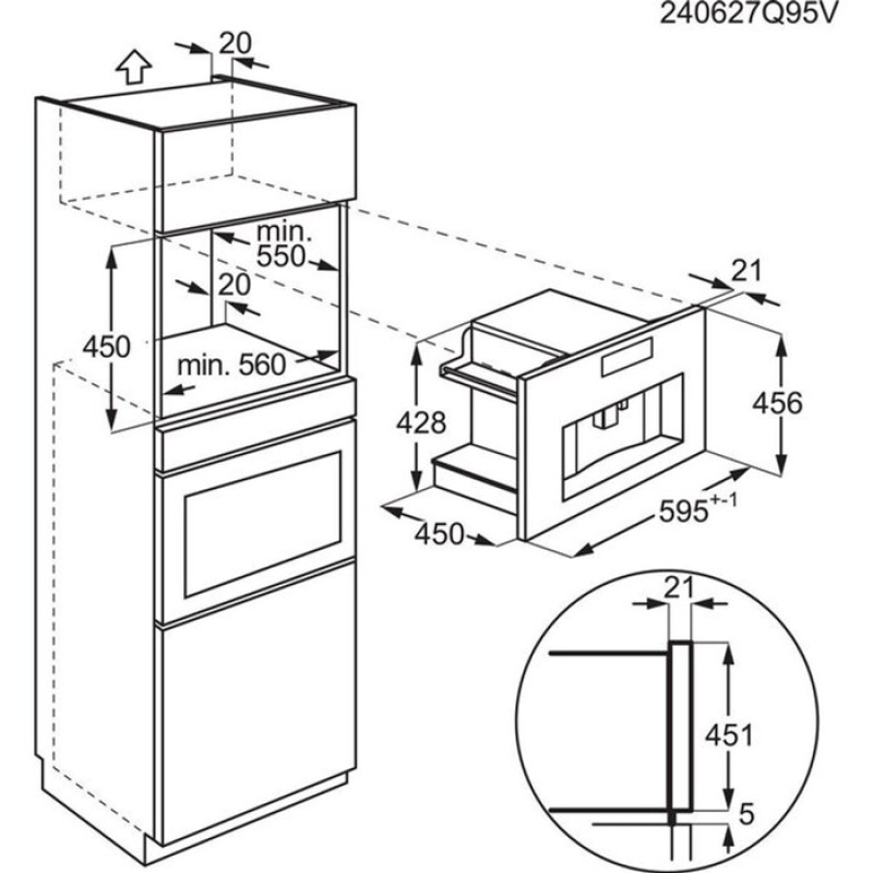 Кофемашина встроенная AEG TC8NK7B