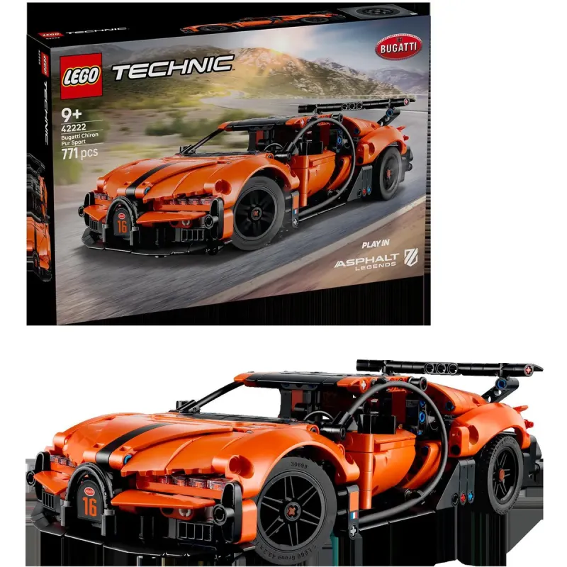 Конструктор LEGO Technic Гіперкар Bugatti Chiron Pur Sport (42222)