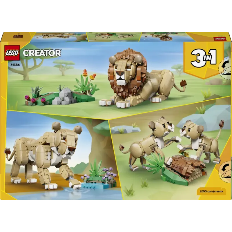 Конструктор LEGO Creator Дикі тварини: Величний лев (31386)