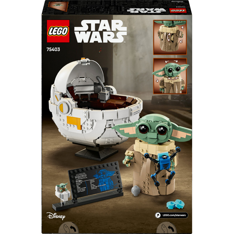 Конструктор LEGO Star Wars Ґроґу в повітряній колисці 1048 деталей (75403)